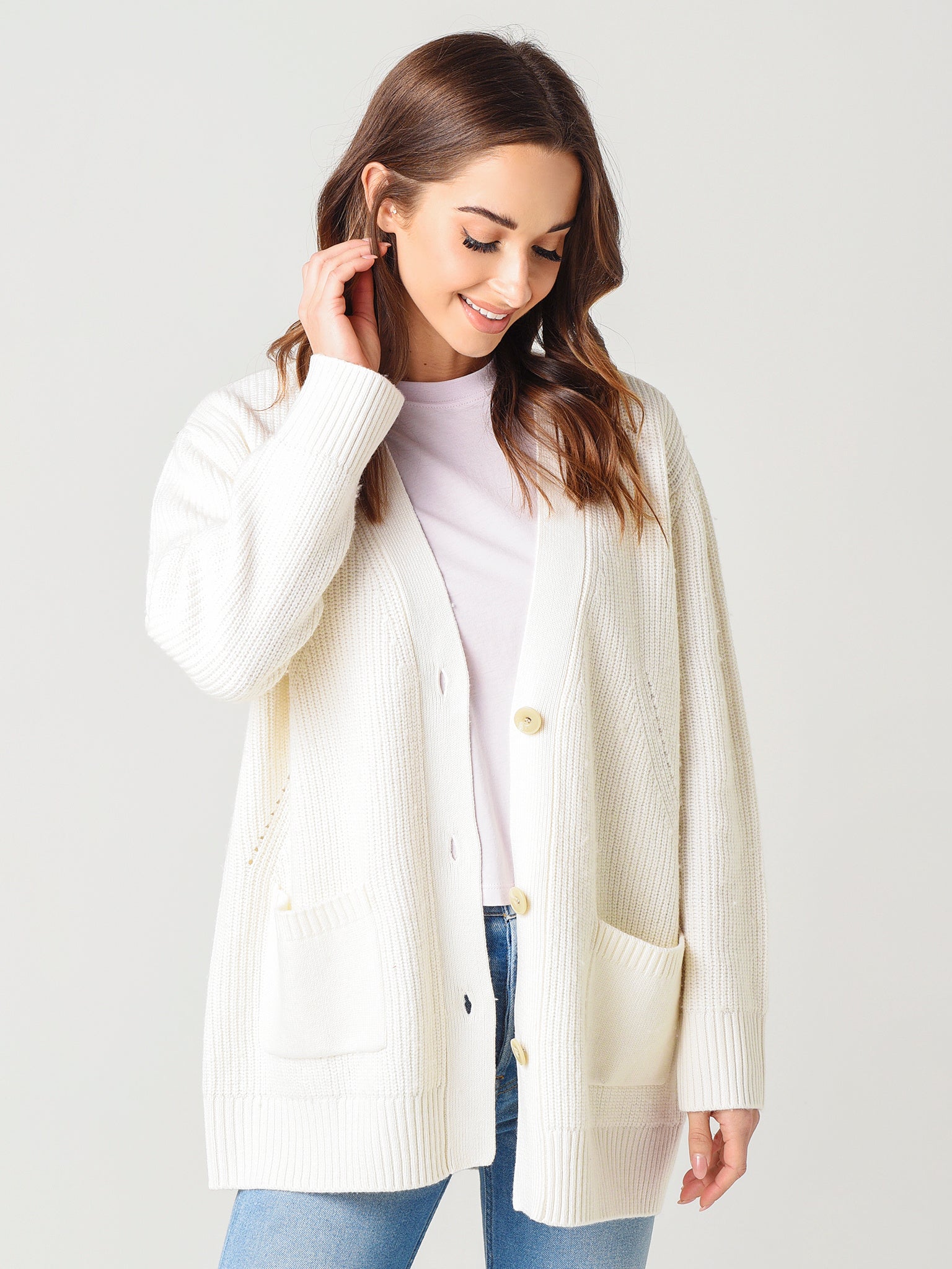 ATM Women's Cashmere Blend Cardigan Coat - Saint Bernard