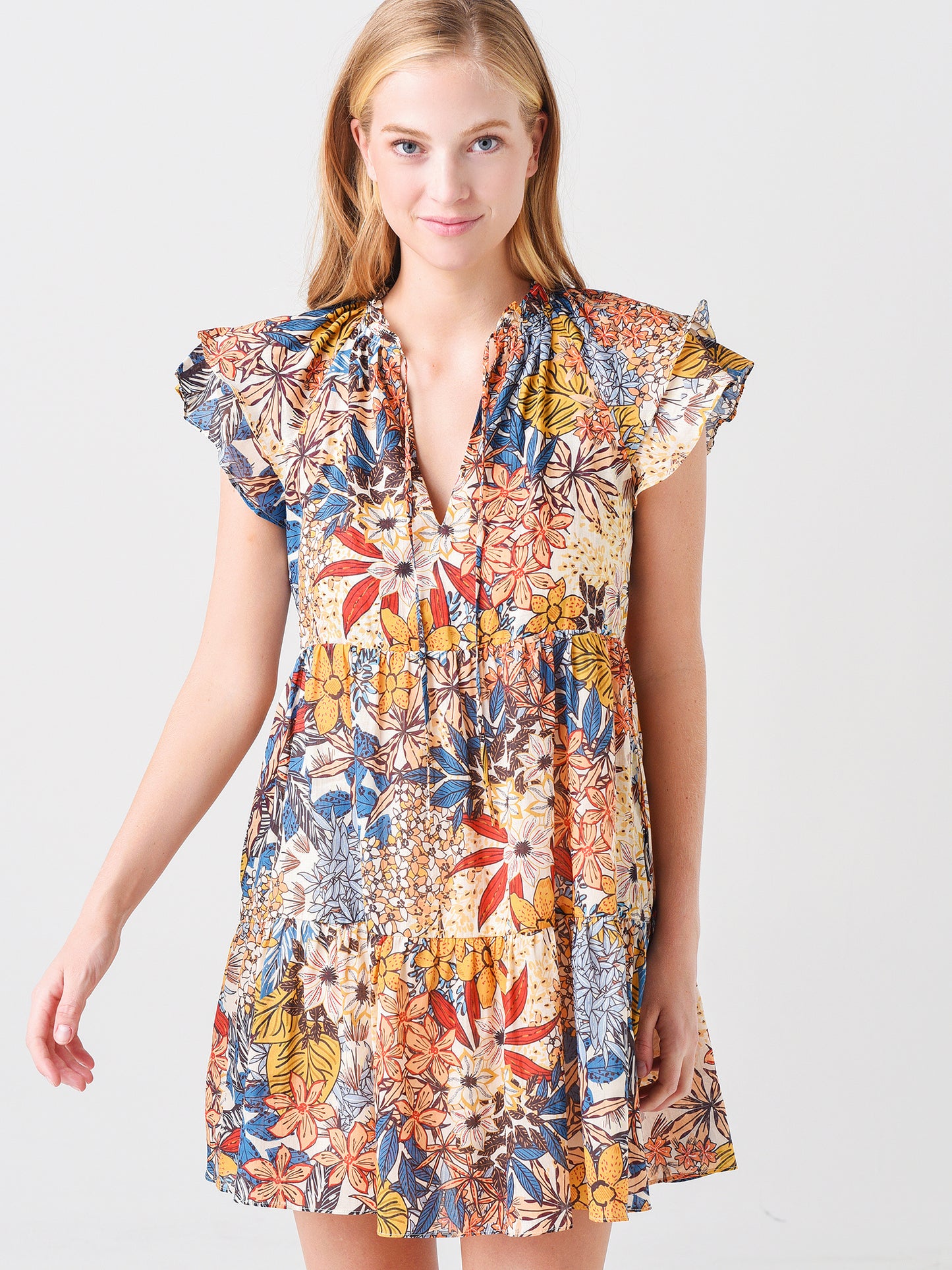 Lavender Brown Women's Floral Dress - Saint Bernard