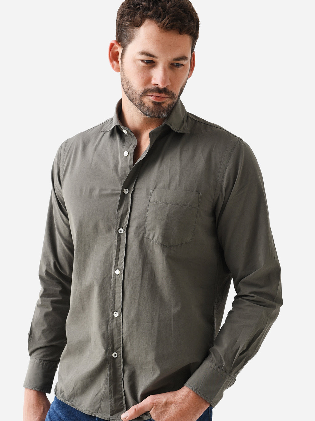 Hartford Men's Paul Pat Woven Button-Down Shirt - Saint Bernard