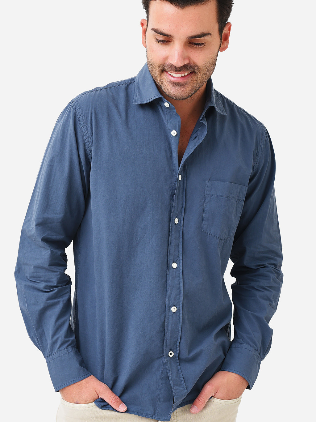 Hartford Men's Paul Pat Woven Button-Down Shirt - Saint Bernard
