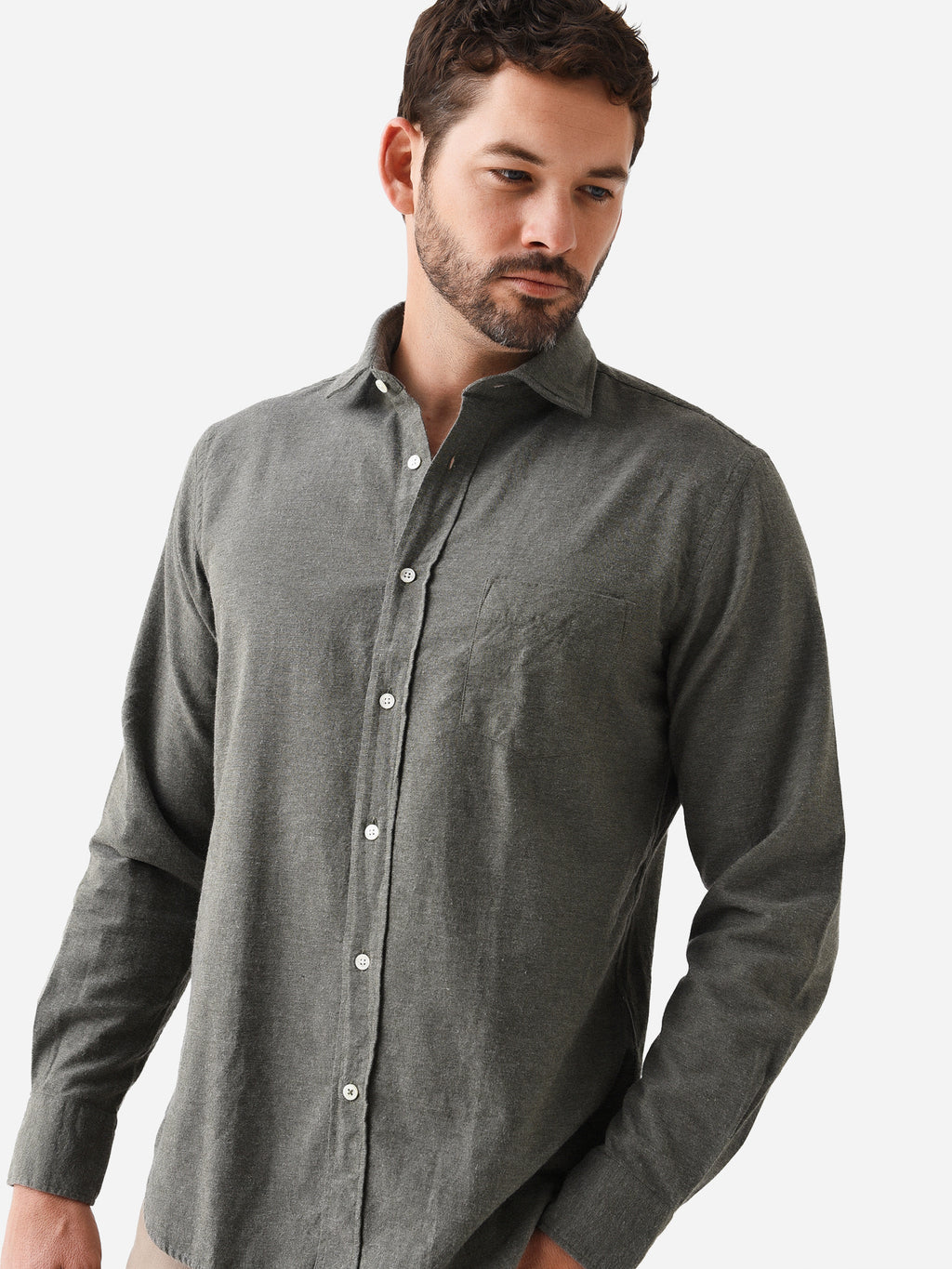 Hartford Men's Paul Woven Button-Down Shirt - Saint Bernard
