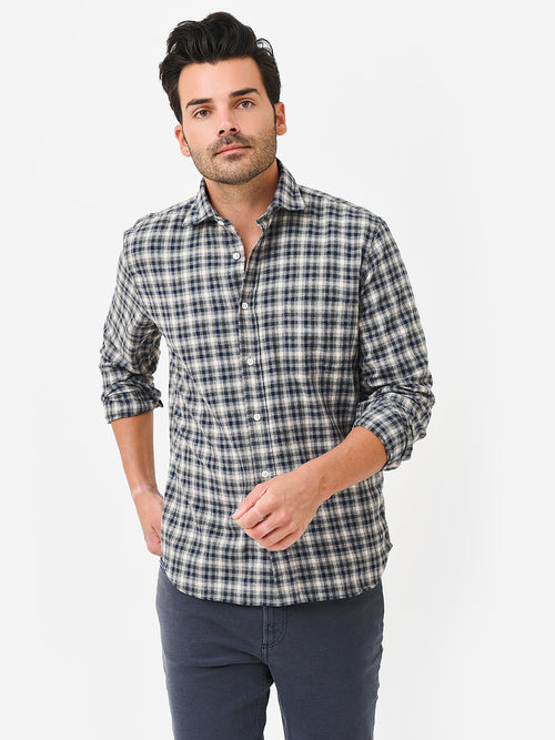 Hartford Men's Paul Woven Flannel Button-Down Shirt