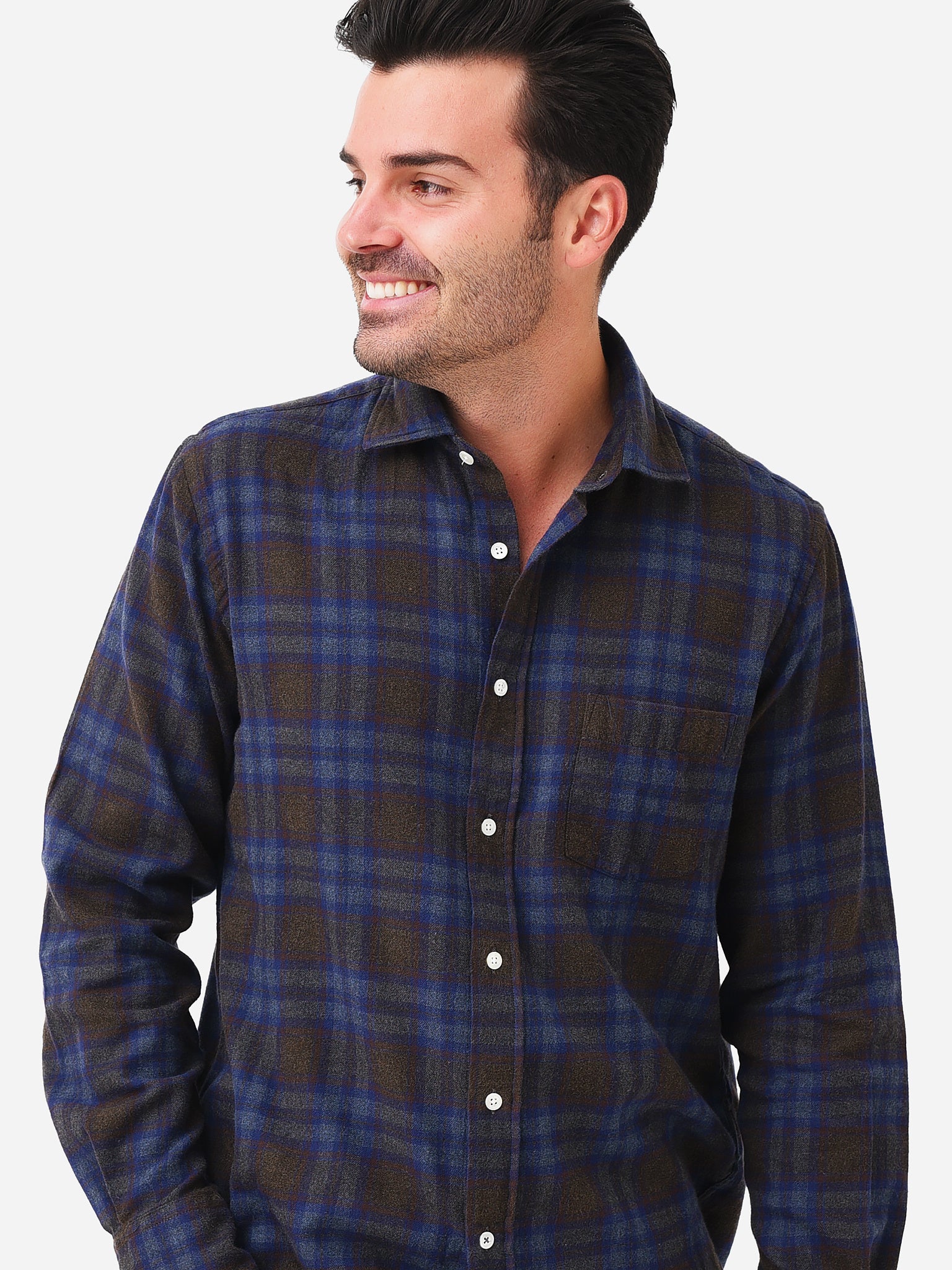 Hartford Men's Paul Woven Button-Down Shirt - Saint Bernard