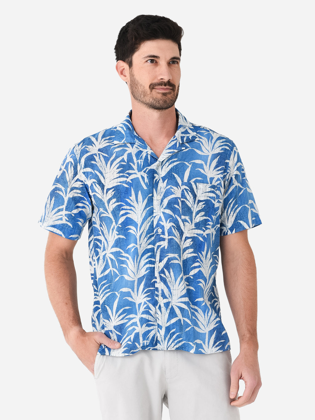 Hartford Men's Palm Woven Shirt - Saint Bernard