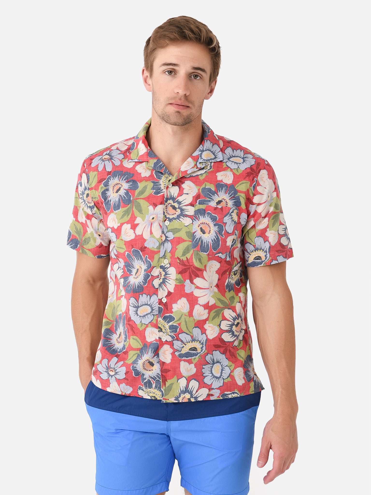 Hartford Men's Palm Woven Shirt - Saint Bernard