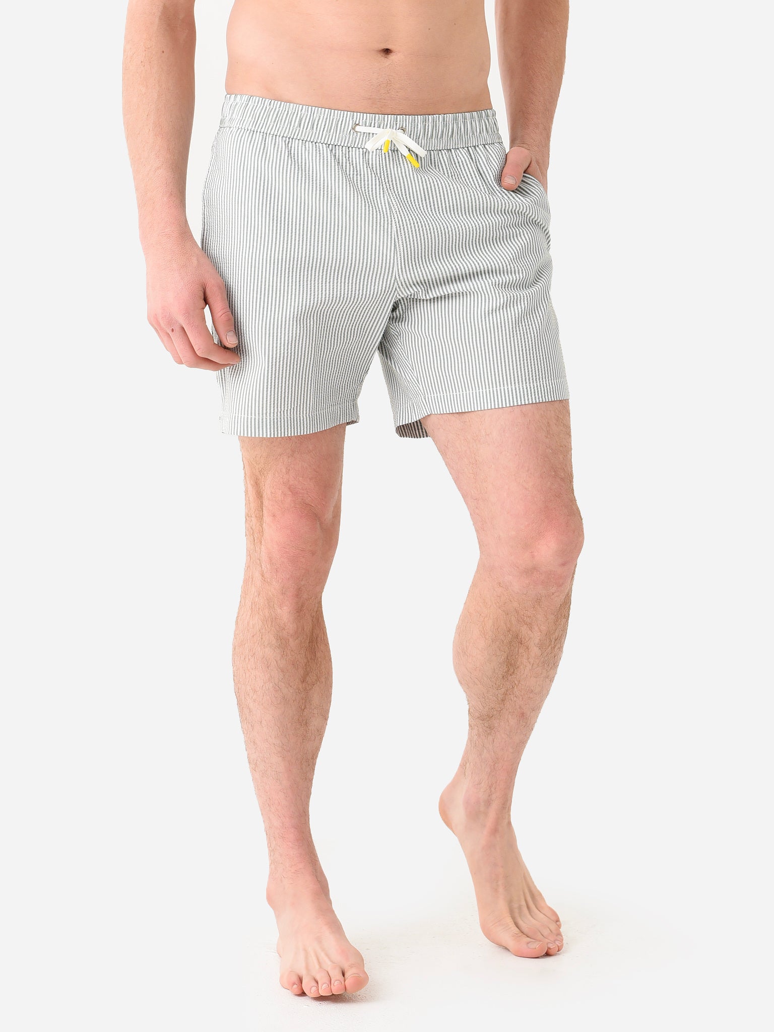 Hartford Men's Lightweight Striped Swim Trunk - Saint Bernard