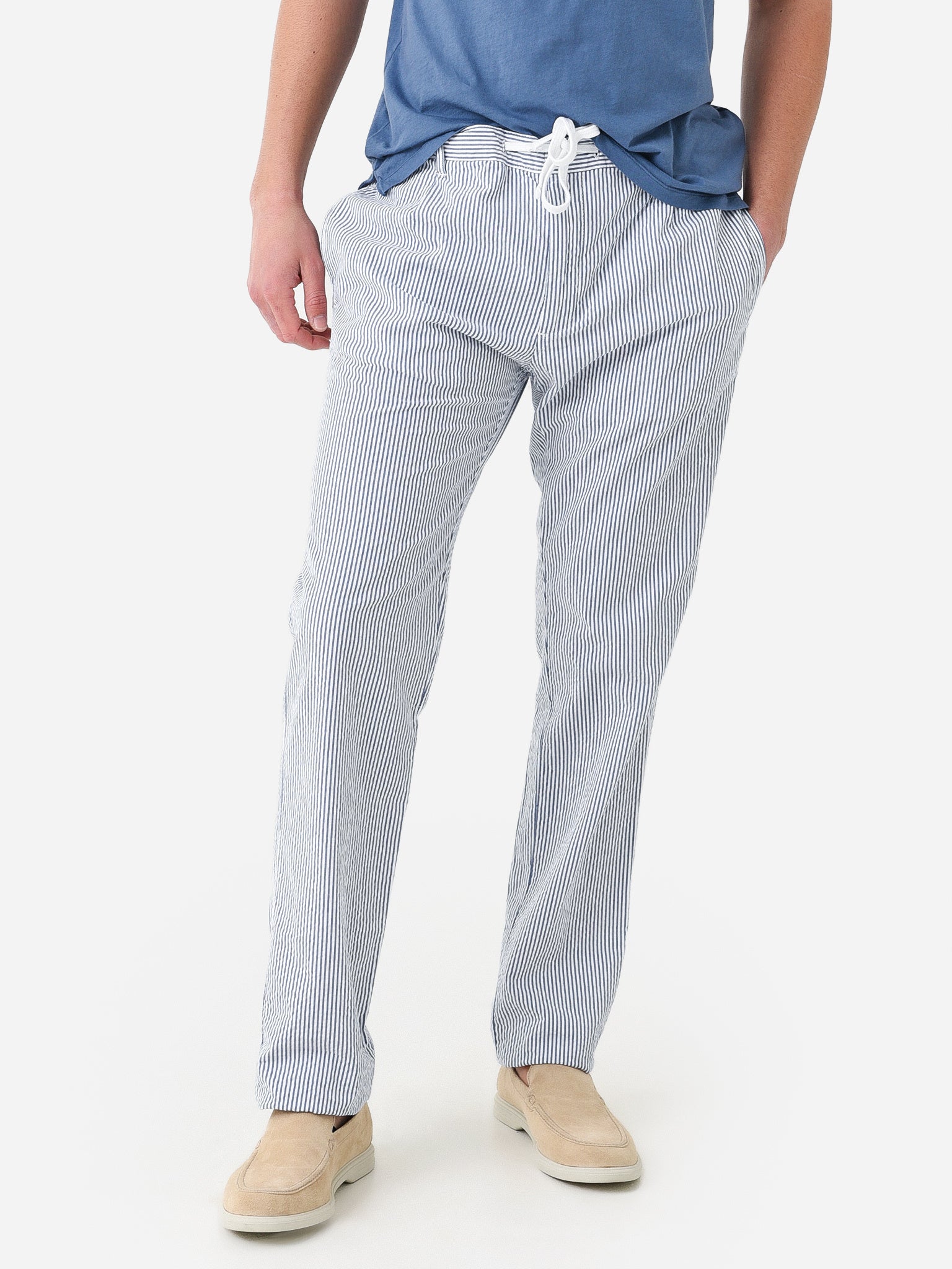 Hartford Men's Striped Woven Tanker Pant - Saint Bernard