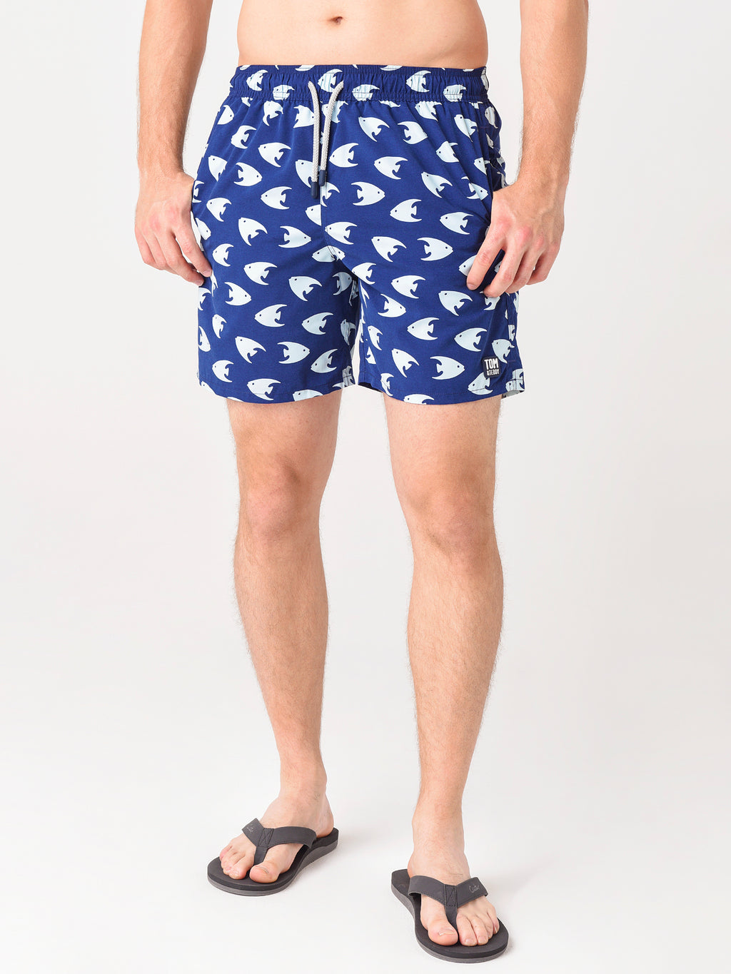 Tom & Teddy Men's Angel Fish Swim Trunk - Saint Bernard