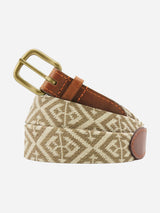 Smathers + Branson Men's Scarsdale Needlepoint Belt - Saint Bernard