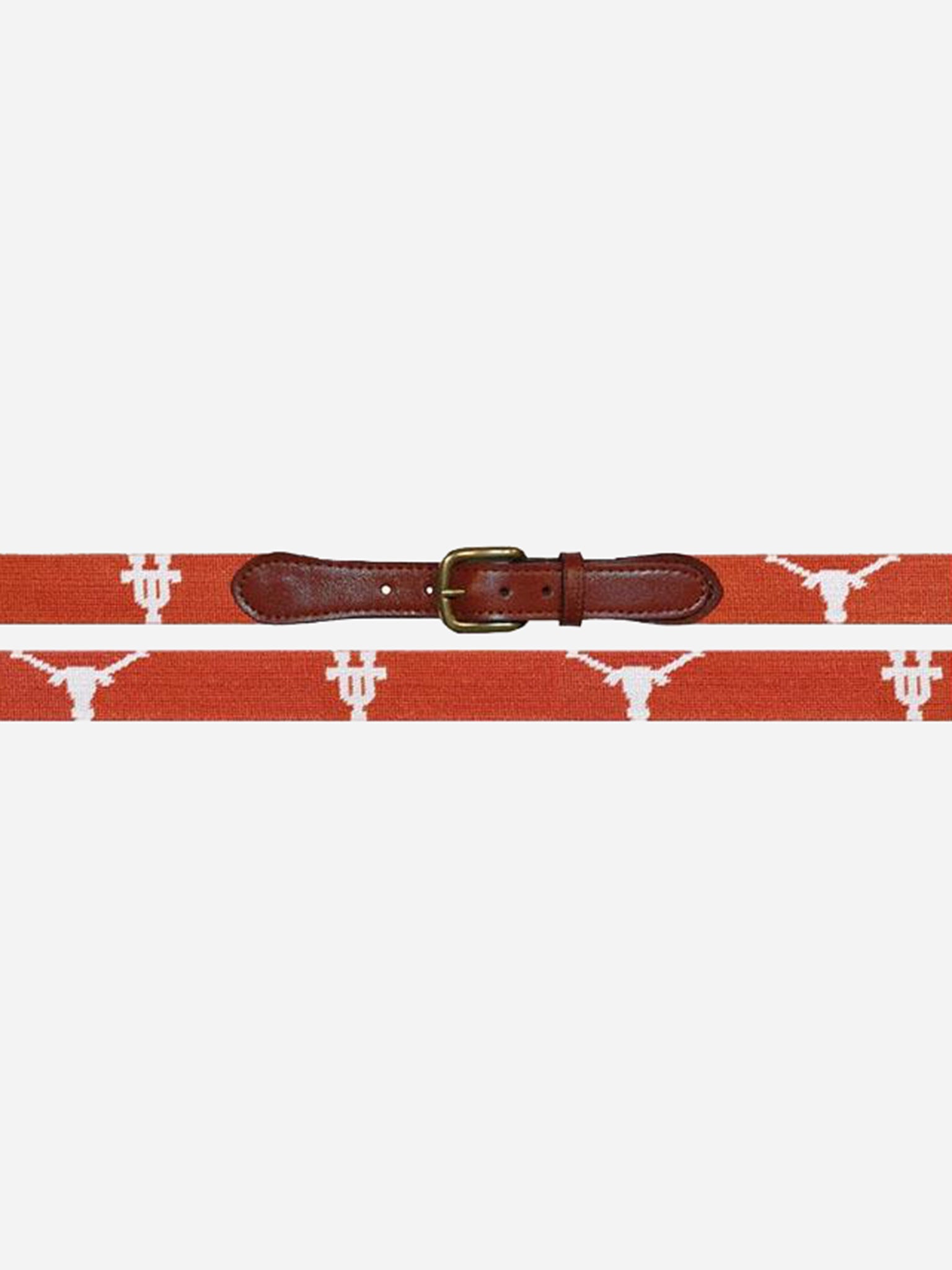 Smathers + Branson Men's University of Texas Needlepoint Belt - Saint Bernard