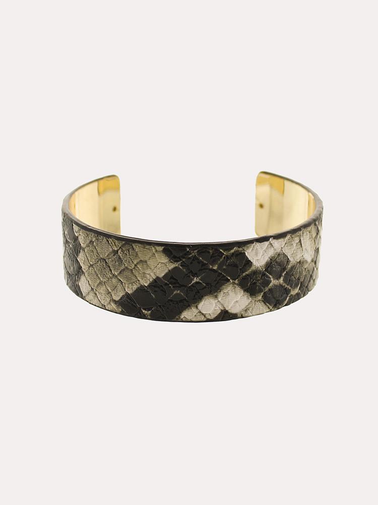 Panacea Black Snakeskin Cuff Bracelet