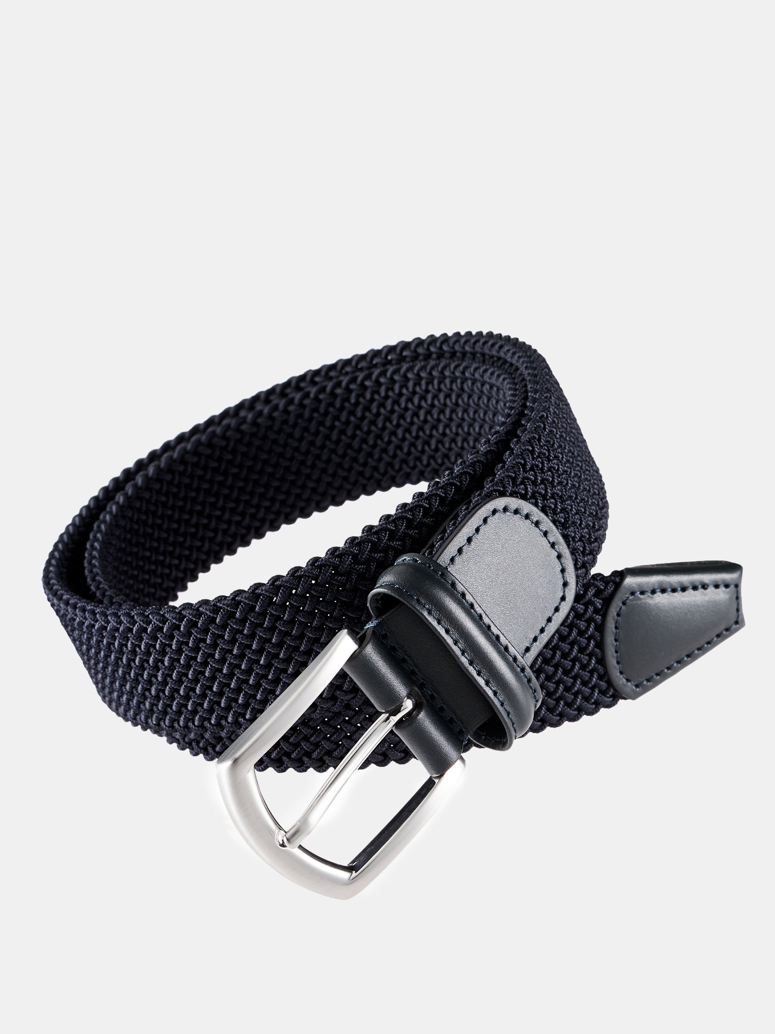 Andersons Leather-Trimmed Elastic Belt - Saint Bernard