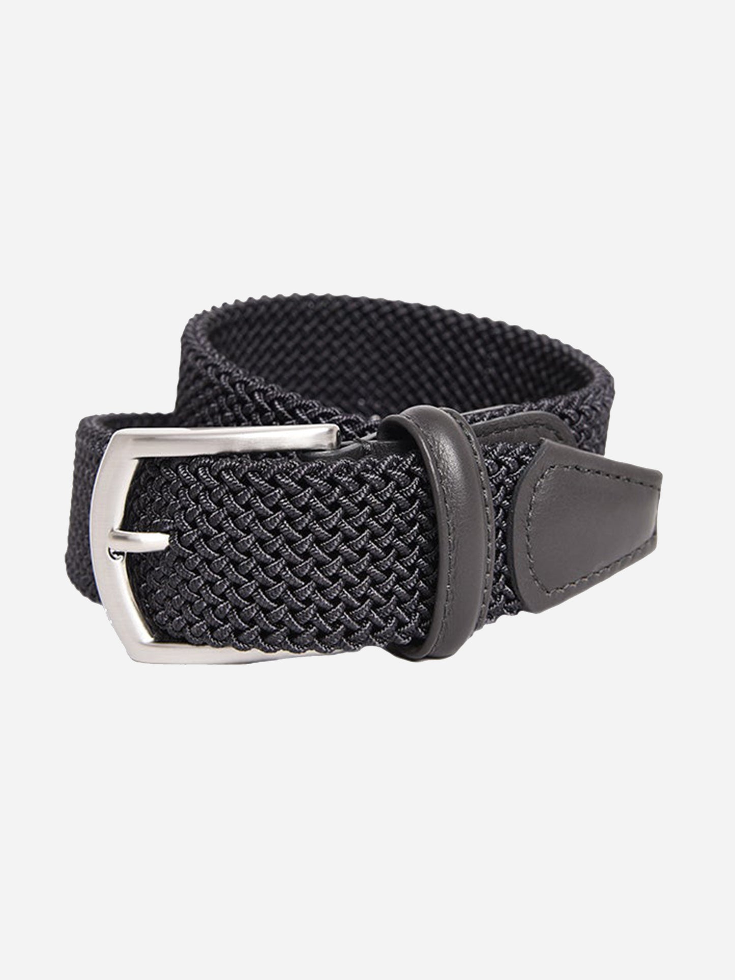 Andersons Leather-Trimmed Elastic Belt - Saint Bernard