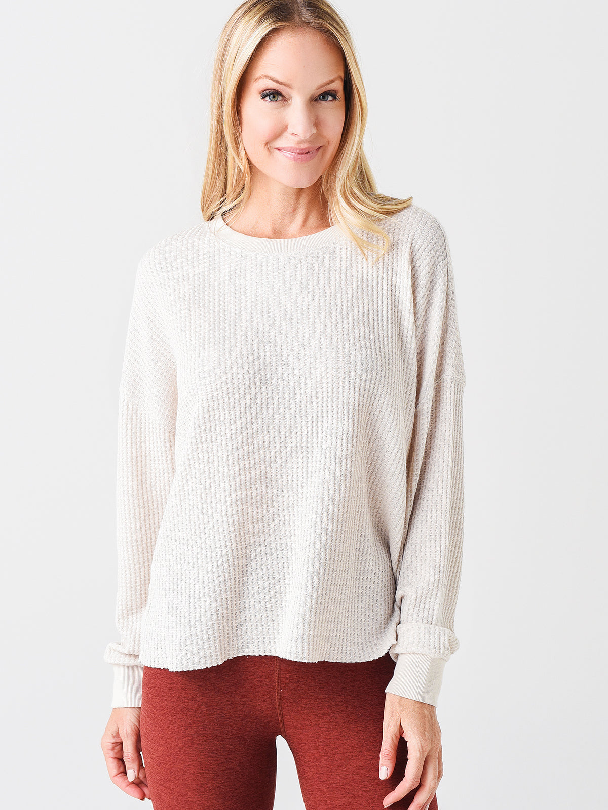 Dylan Women's Solid Drop Shoulder Crew - Saint Bernard