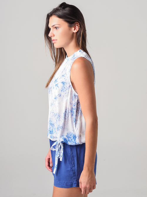 Bella Dahl Women's Sleeveless Shirred Neck Top