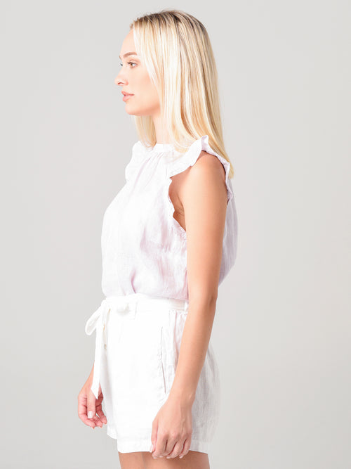 Bella Dahl Women's Mock Neck Ruffle Top