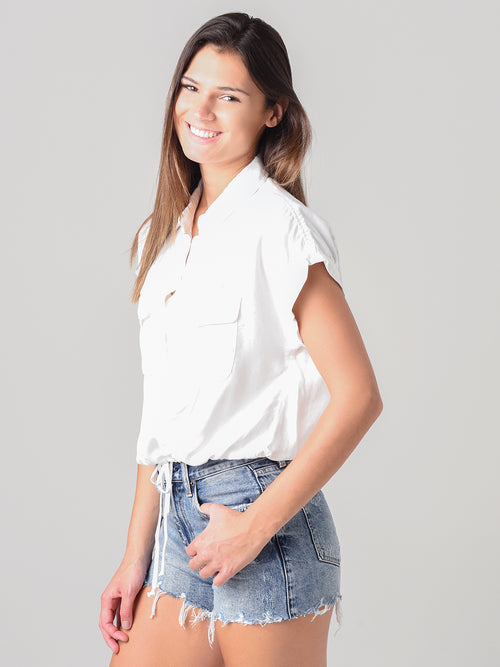 Bella Dahl Women's Short Sleeve Utility Shirt