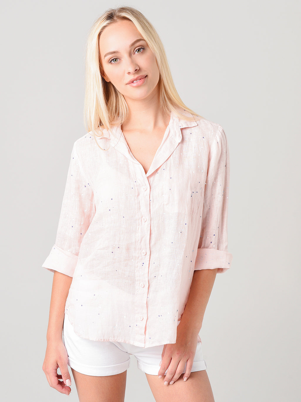 Bella Dahl Women's Inside Pocket Button-Down Shirt - Saint Bernard