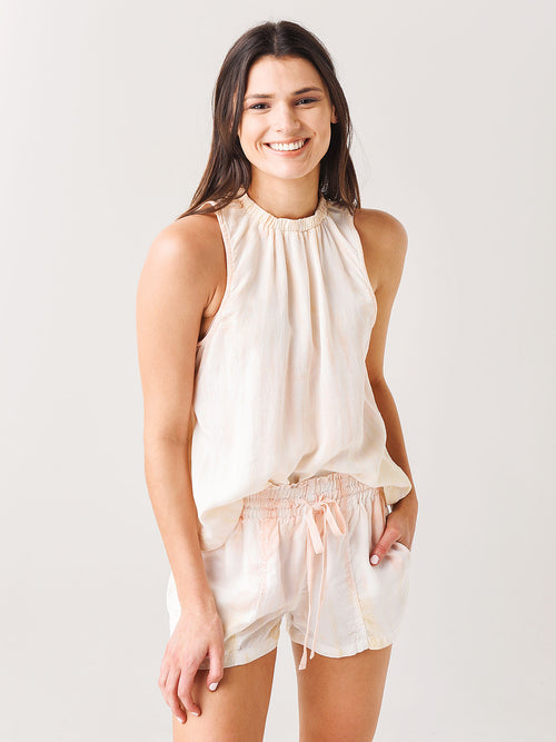 Bella Dahl Women's Sleeveless Elastic Neck Blouse