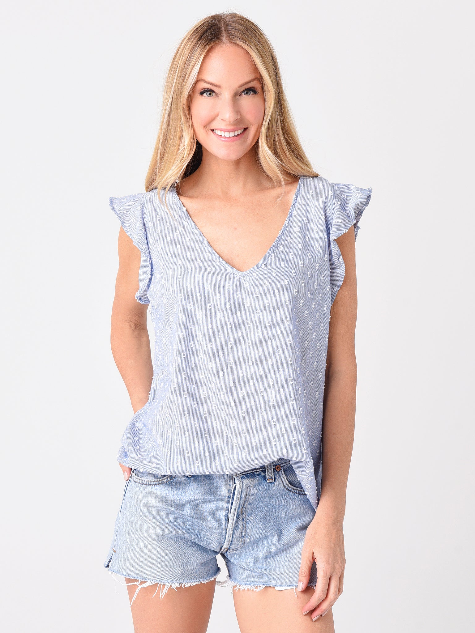 Dylan Women's Birdie Stripe Blouse - Saint Bernard