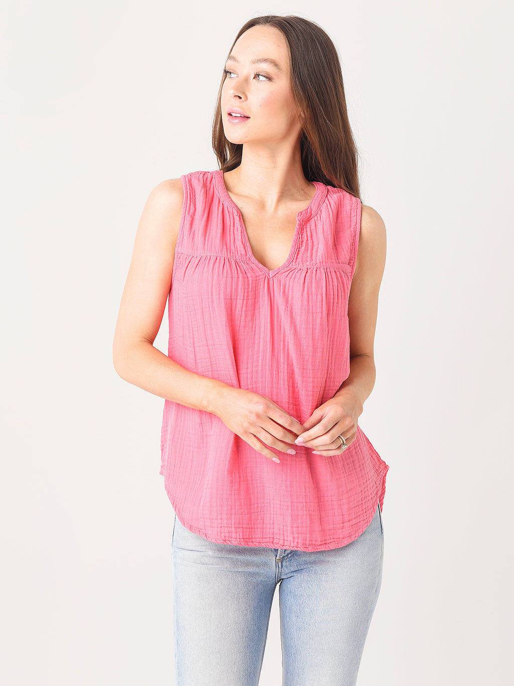 Dylan Women's Gauze Taylor Shirt - Saint Bernard