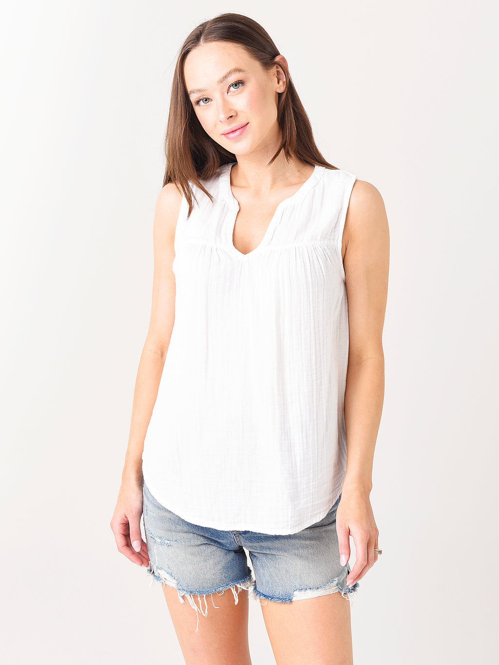 Dylan Women's Gauze Taylor Shirt - Saint Bernard