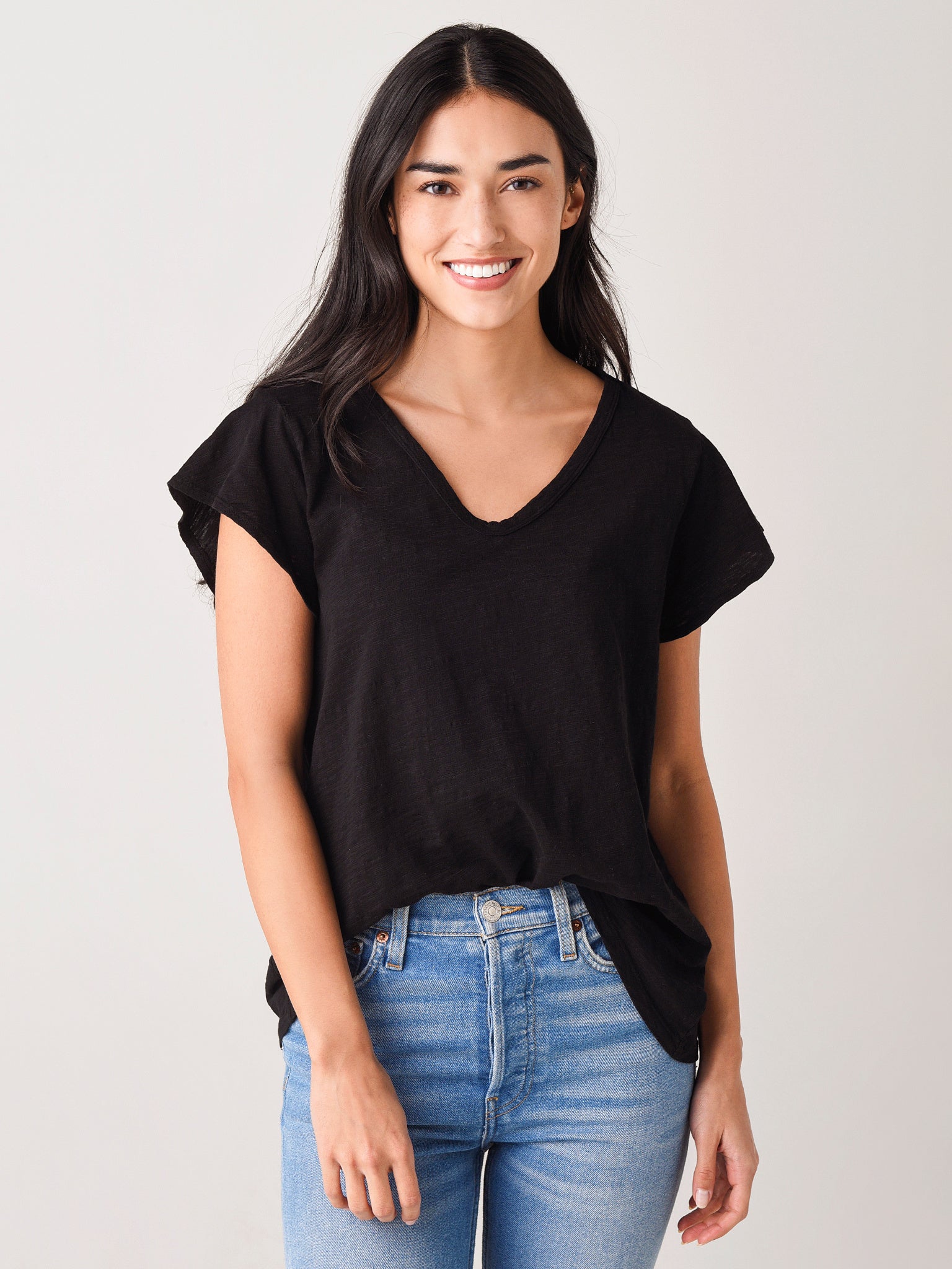 Dylan Women's Slub Cotton Femme Tee - Saint Bernard