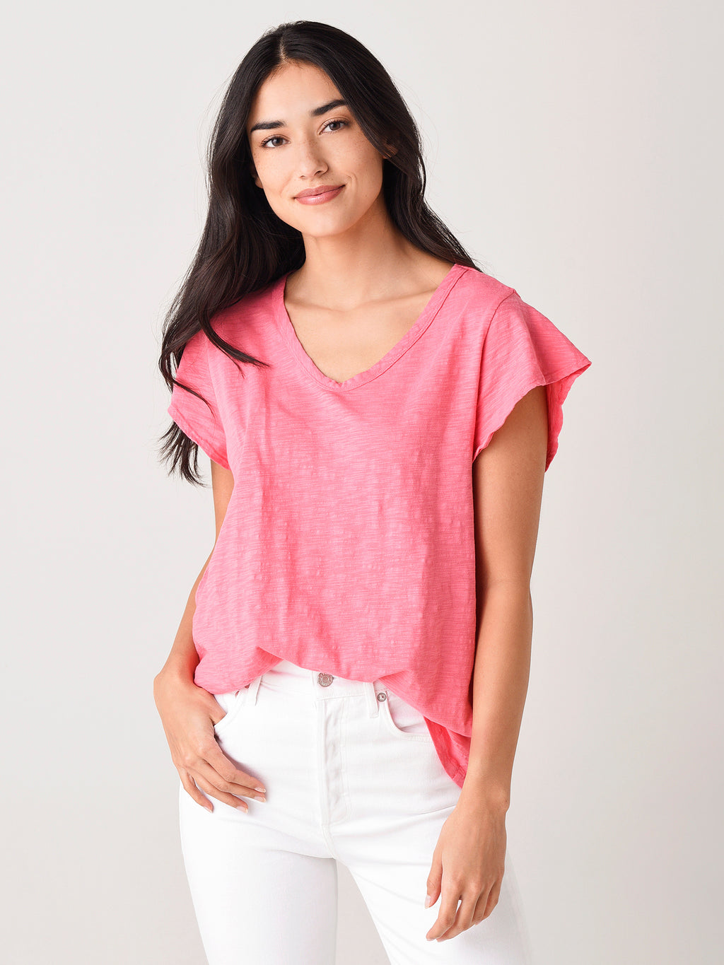 Dylan Women's Slub Cotton Femme Tee - Saint Bernard