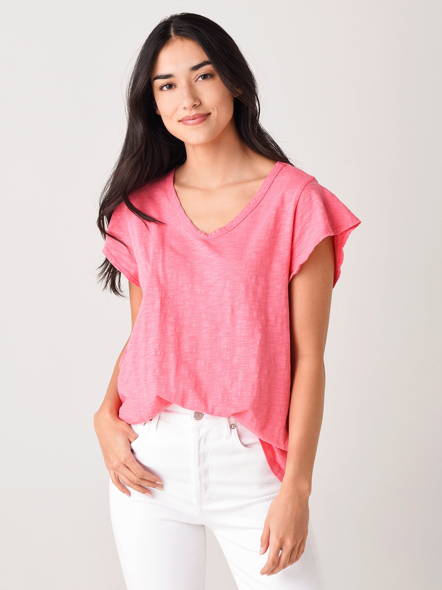 Dylan Women's Slub Cotton Femme Tee - Saint Bernard