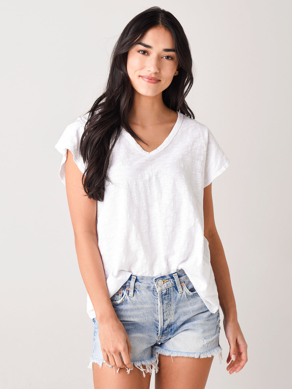 Dylan Women's Slub Cotton Femme Tee - Saint Bernard