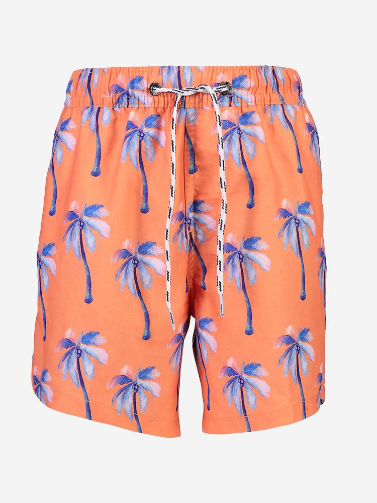 Snapper Rock Little Boys’ Sunset Mooring Palm Board Short - Saint Bernard