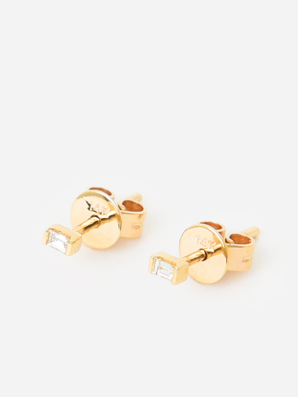 Francie B. Women's Baby Baguette Stud Earrings - Saint Bernard