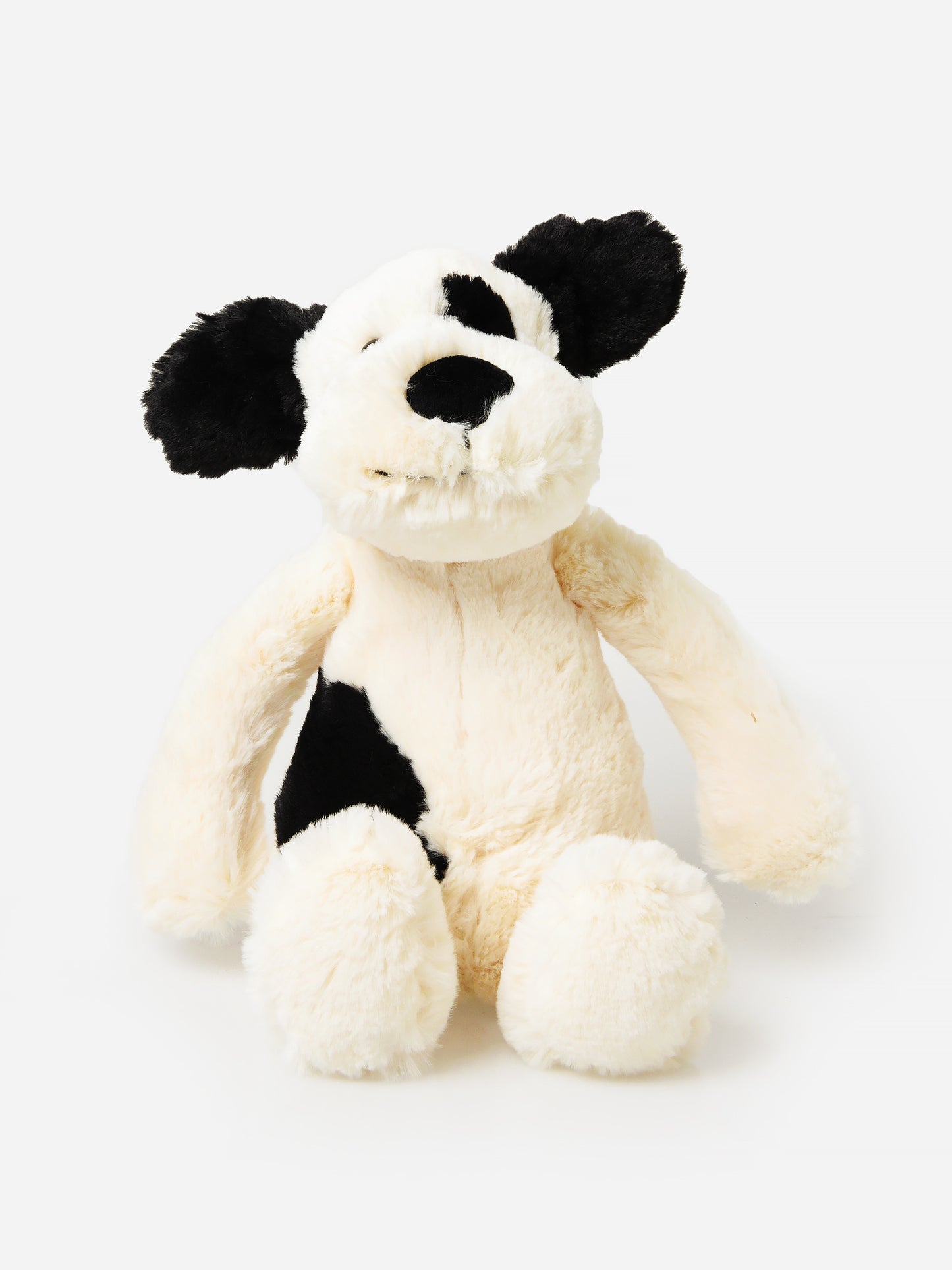 Jellycat Medium Bashful Black & Cream Puppy Plush - Saint Bernard