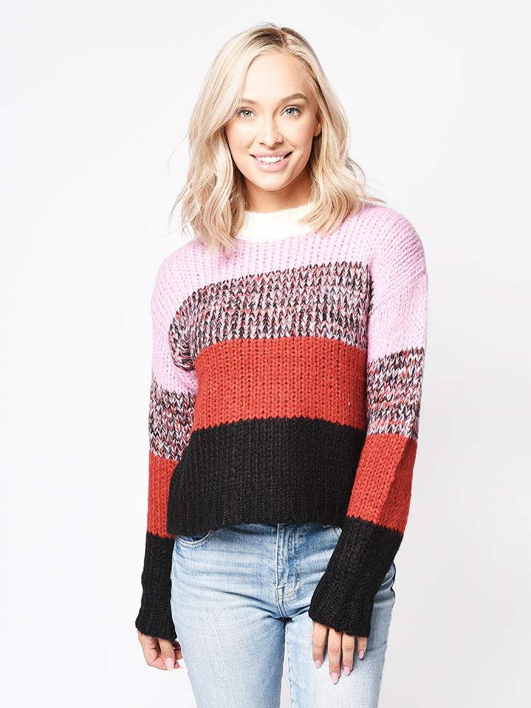J.O.A. Multi Stripe Mix Sweater