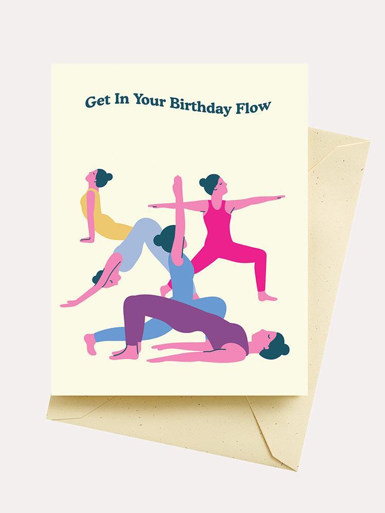 Seltzer Yoga Birthday Card