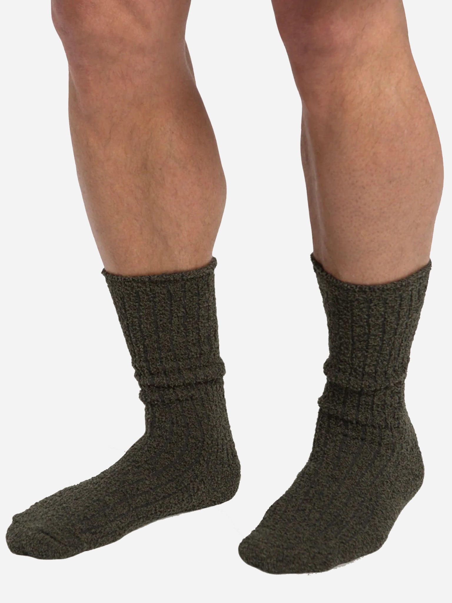 Barefoot Dreams Men's CozyChic® Ribbed Socks - Saint Bernard