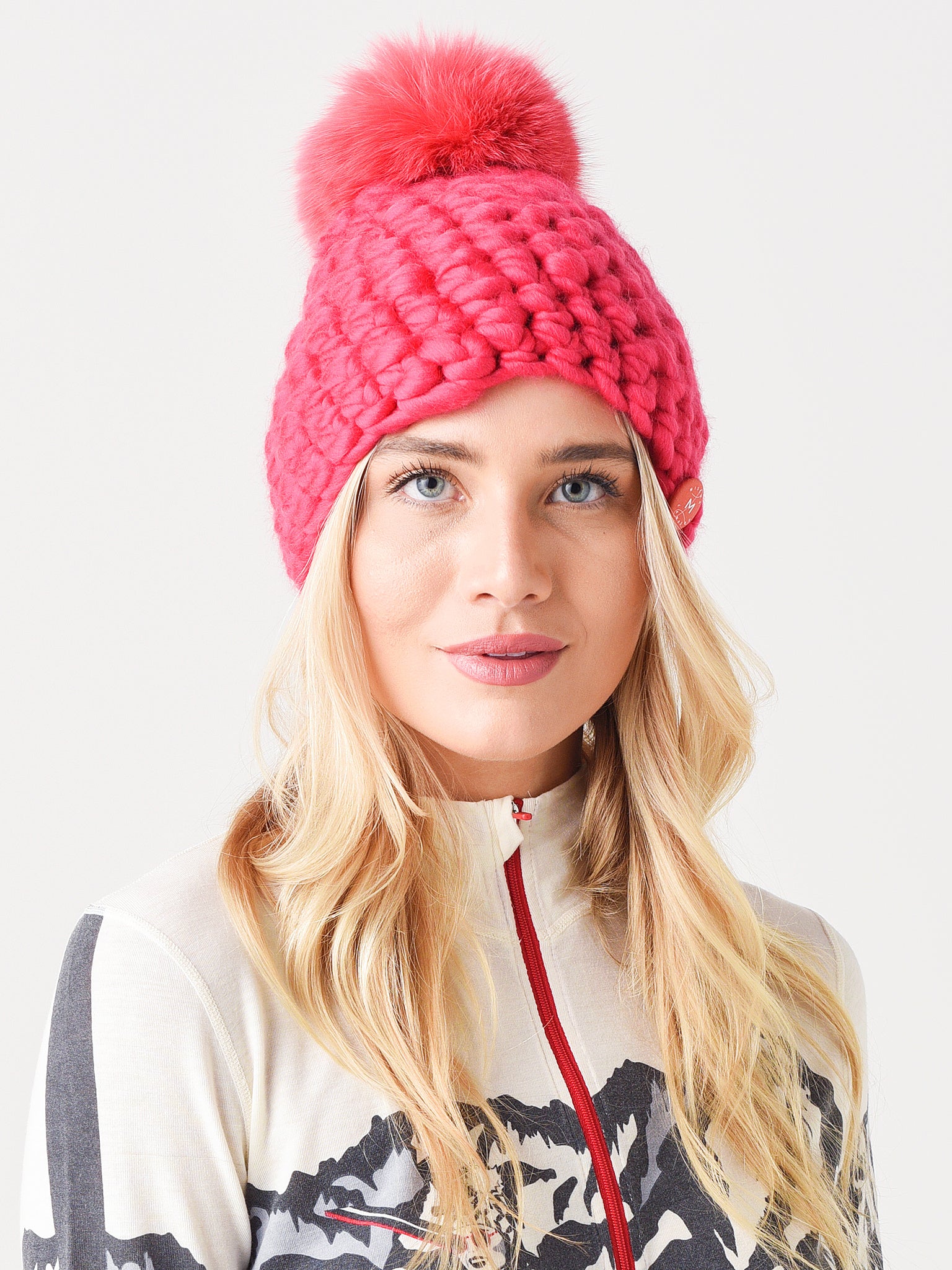 Mischa Lampert Women's Beanie Pomster Hat - Saint Bernard