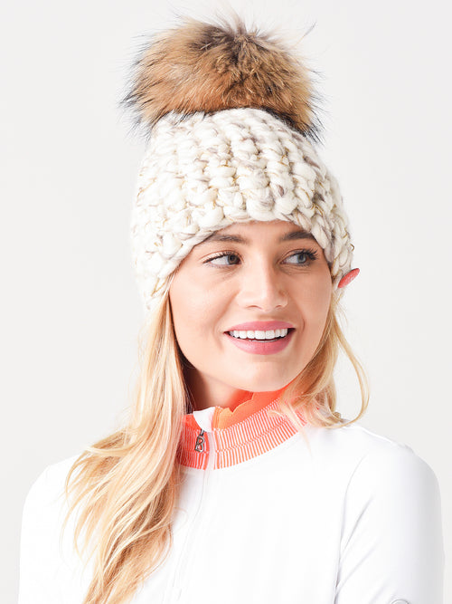 Mischa Lampert Women's Beanie Pomster Hat