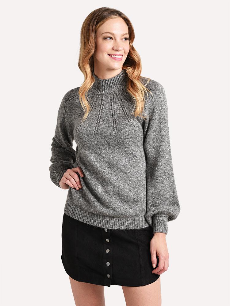 BB Dakota Live & Let Tie Turtleneck Sweater - Saint Bernard