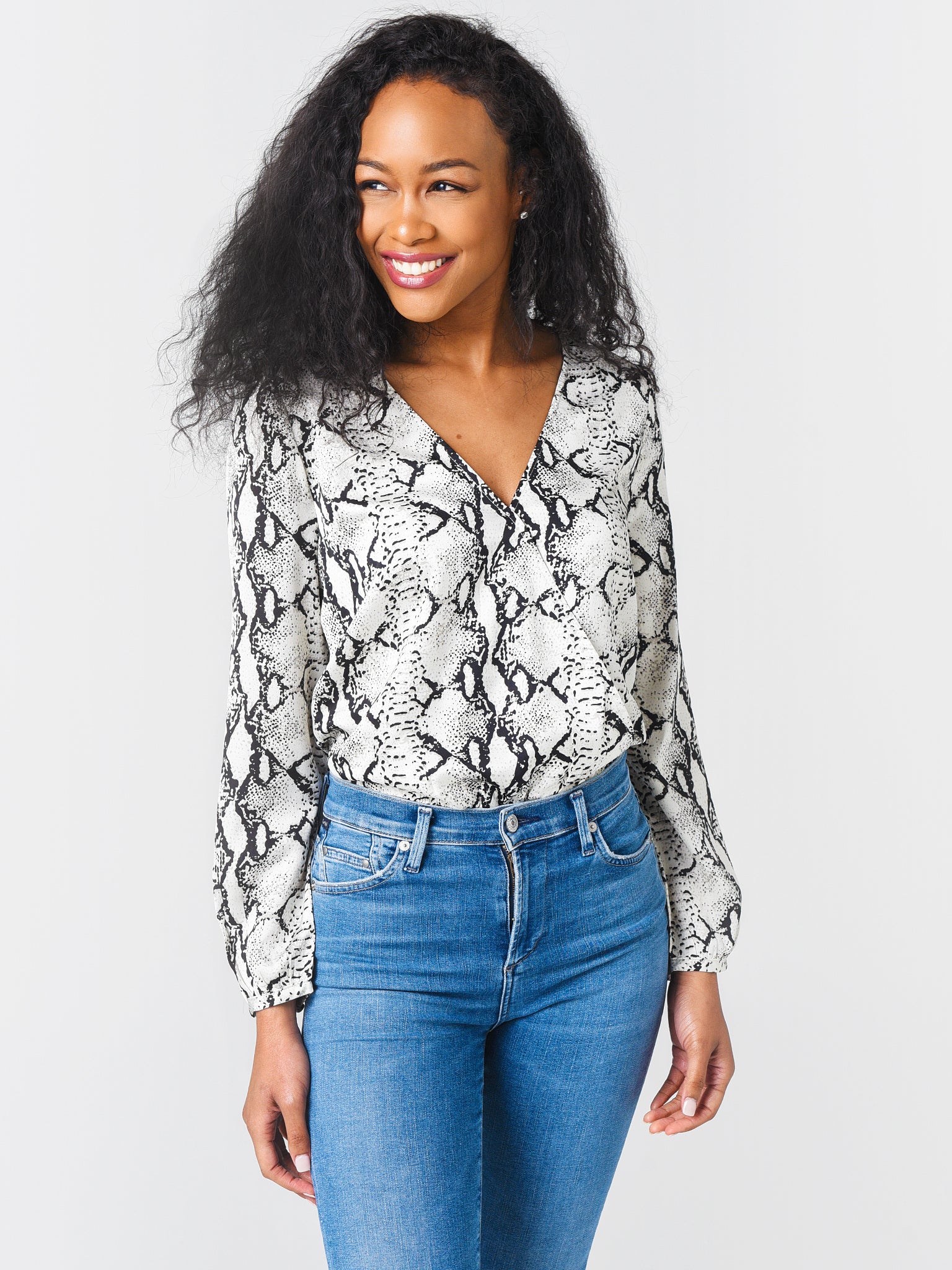 BB Dakota Women's Snake The Cake Satin Bodysuit - Saint Bernard