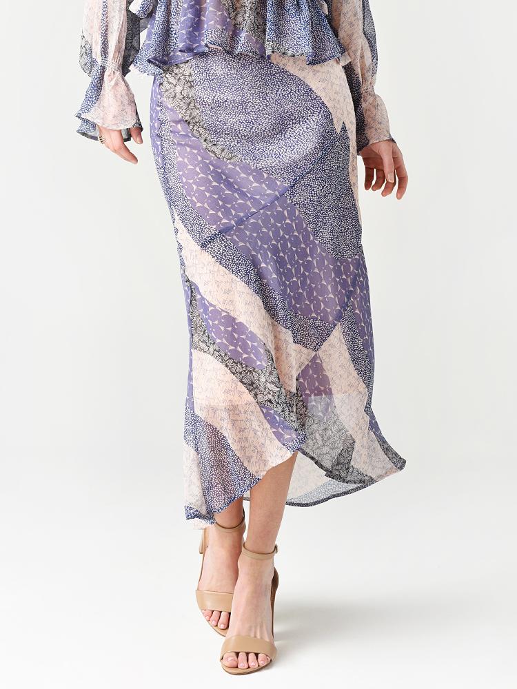 BB Dakota Patch Me In Midi Skirt - Saint Bernard