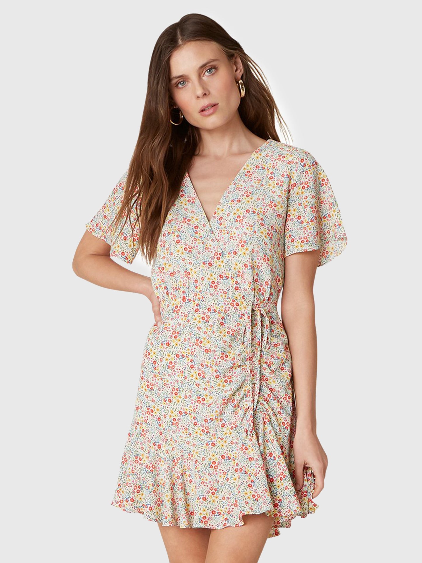 BB Dakota Women's Flower On Floral Dress - Saint Bernard