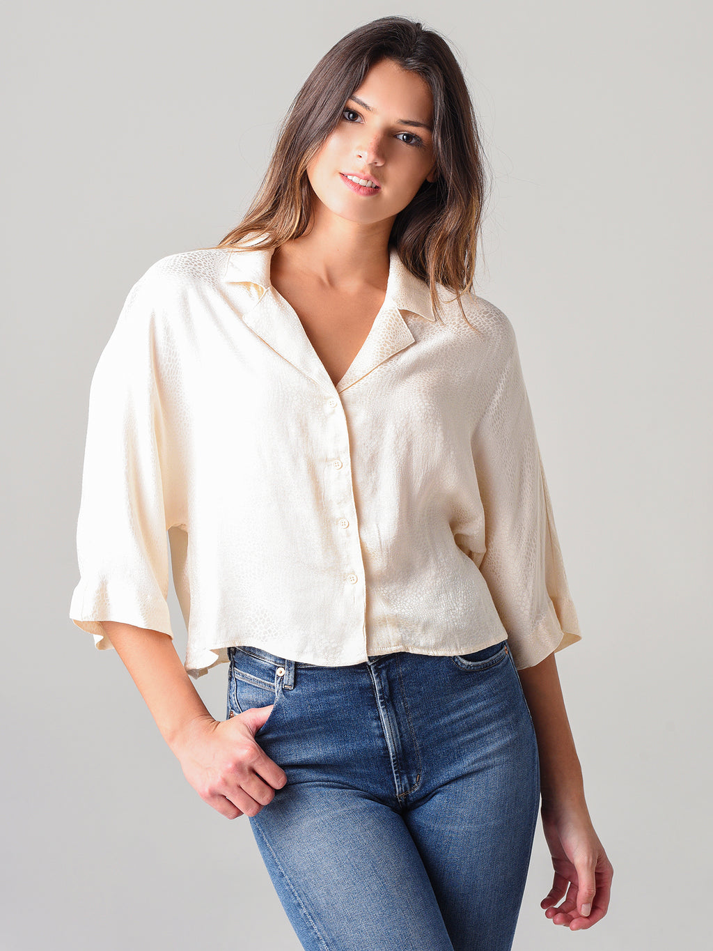 BB Dakota Women's It Snakes Up On You Blouse - Saint Bernard