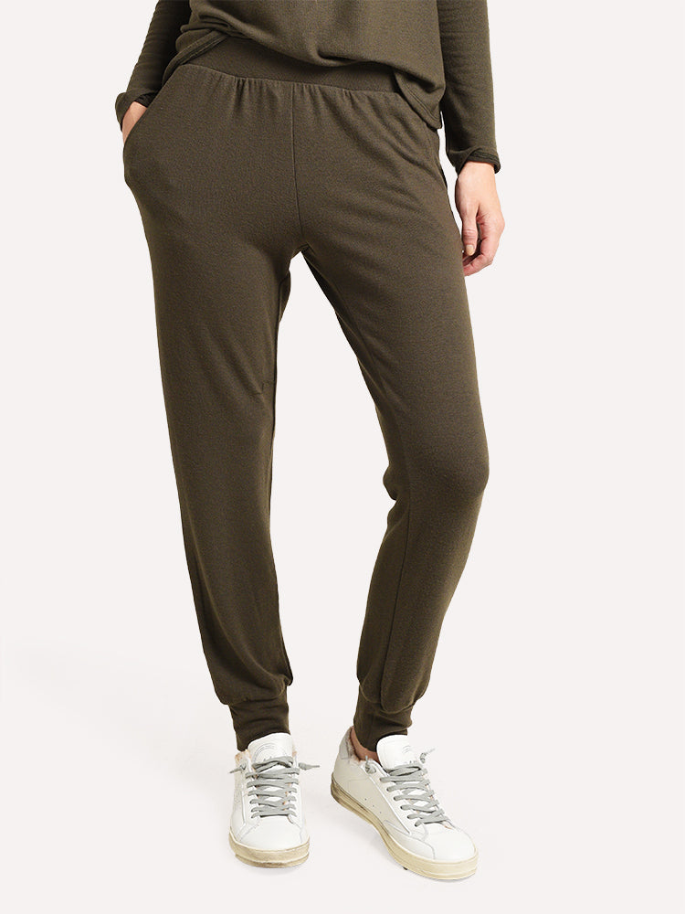 Velvet Women's Blakely Cozy Jersey Cuffed Jogger - Saint Bernard