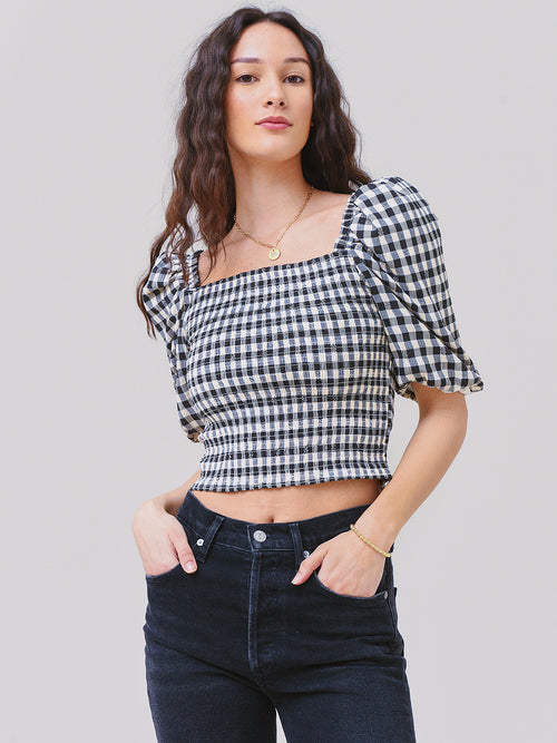 BB Dakota Women's Keys To The Gingham Top