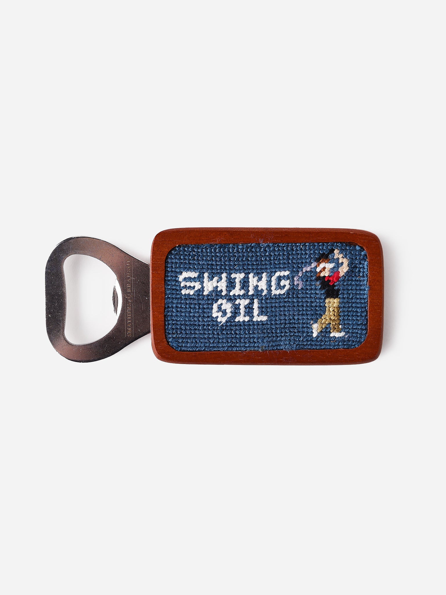 Smathers & Branson Swing Oil Needlepoint Bottle Opener - Saint Bernard