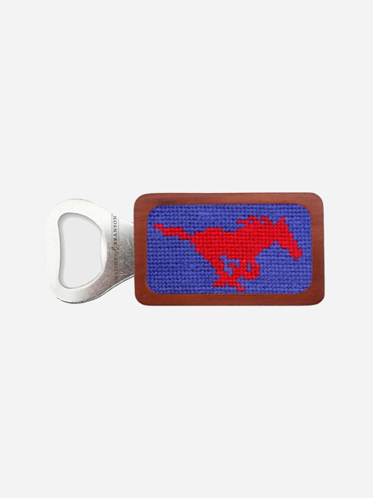 Smathers + Branson Southern Methodist University Needlepoint Bottle Opener - Saint Bernard