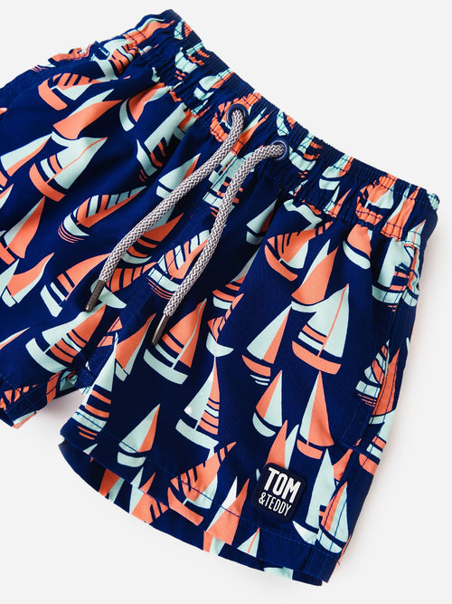 Tom & Teddy Boys' Boats Swim Trunk