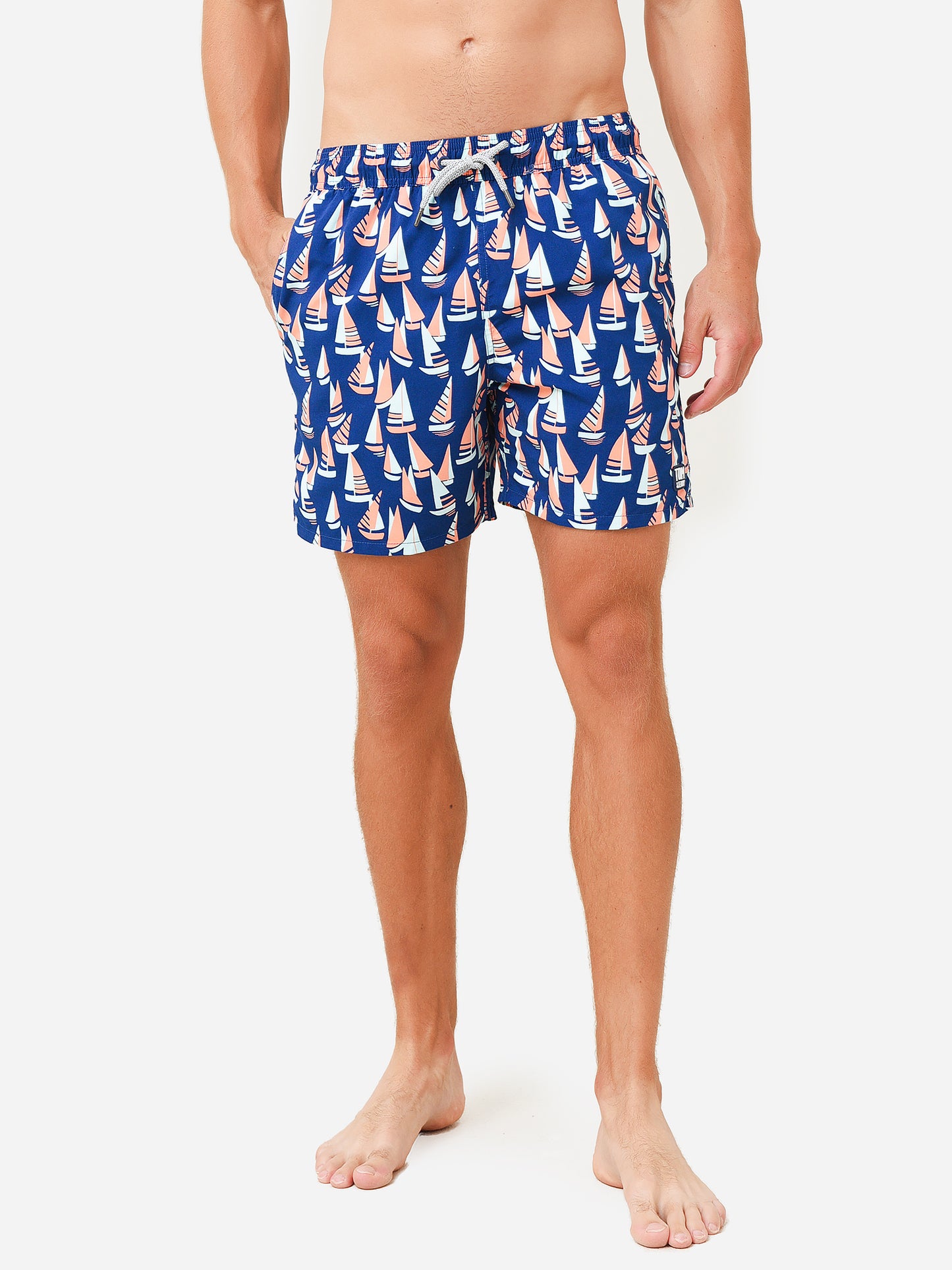 Tom & Teddy Men's Boats Swim Trunk - Saint Bernard