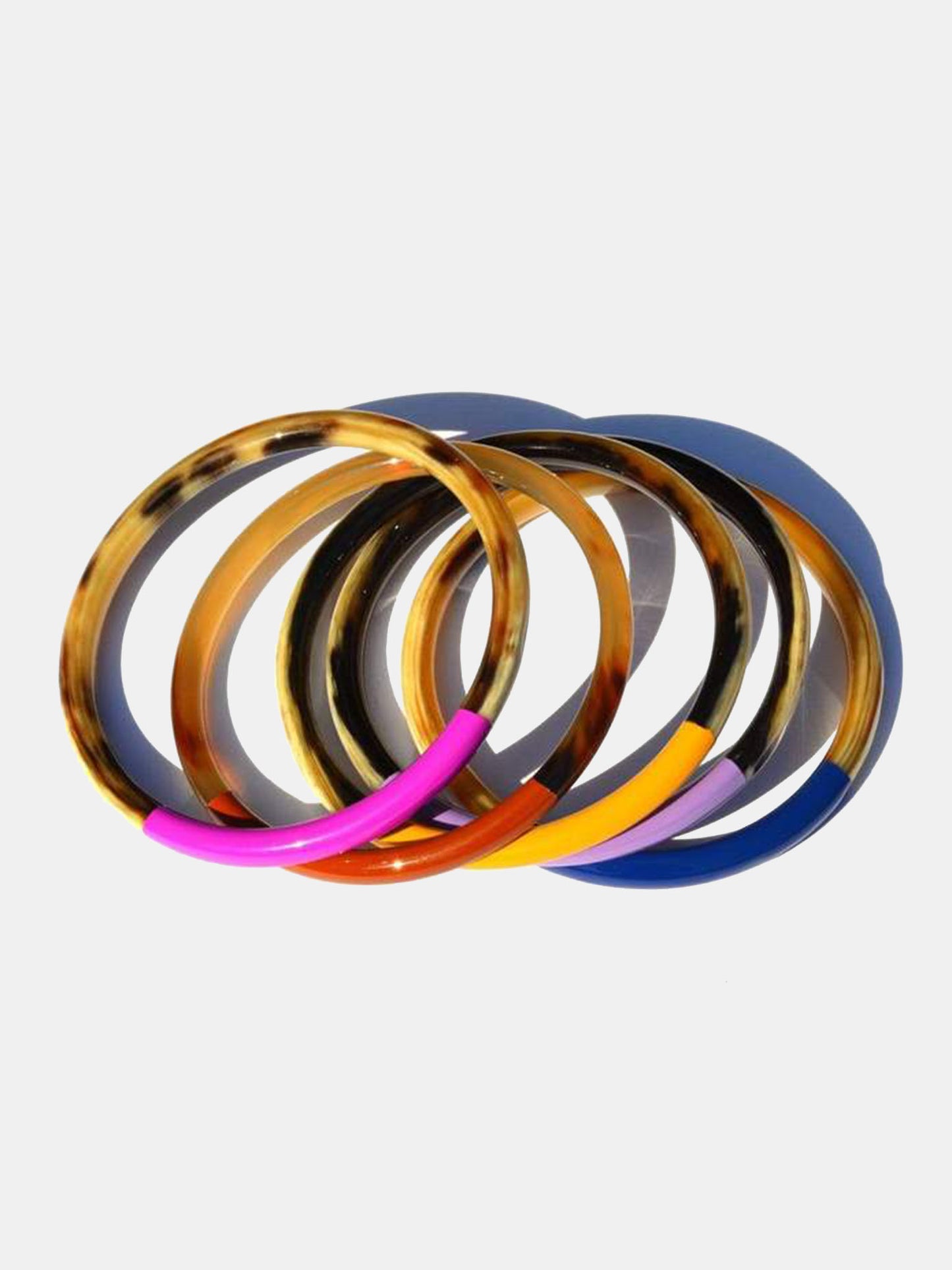 Sunshine Tienda Jewel Horn Bangle Set - Saint Bernard